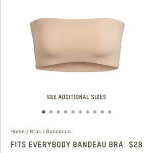 NWT Skims Fits Everybody Bandeau Bra In Clay